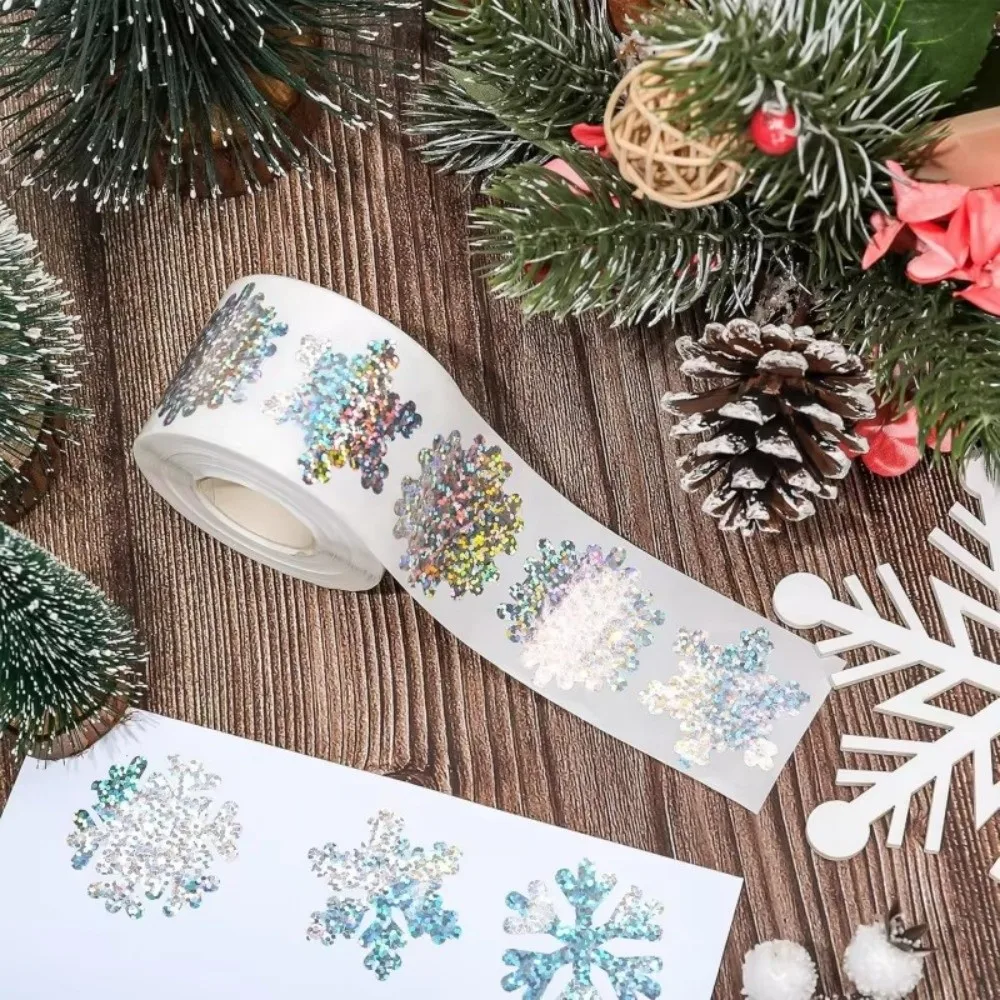 Waterproof Reflective Snowflake Stickers for Christmas Decorations