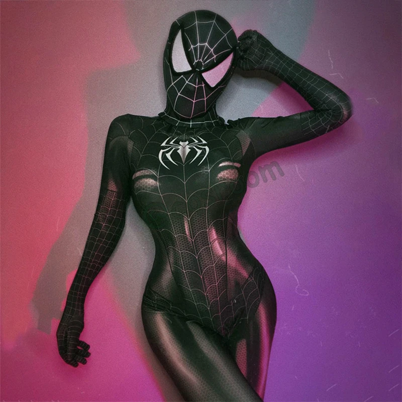 Traje Zentai de Spiderman para mujer, mono Sexy de superhéroe, traje  Zentai, mono completo, traje de fantasía, vestido de fiesta de Carnaval| |  - AliExpress