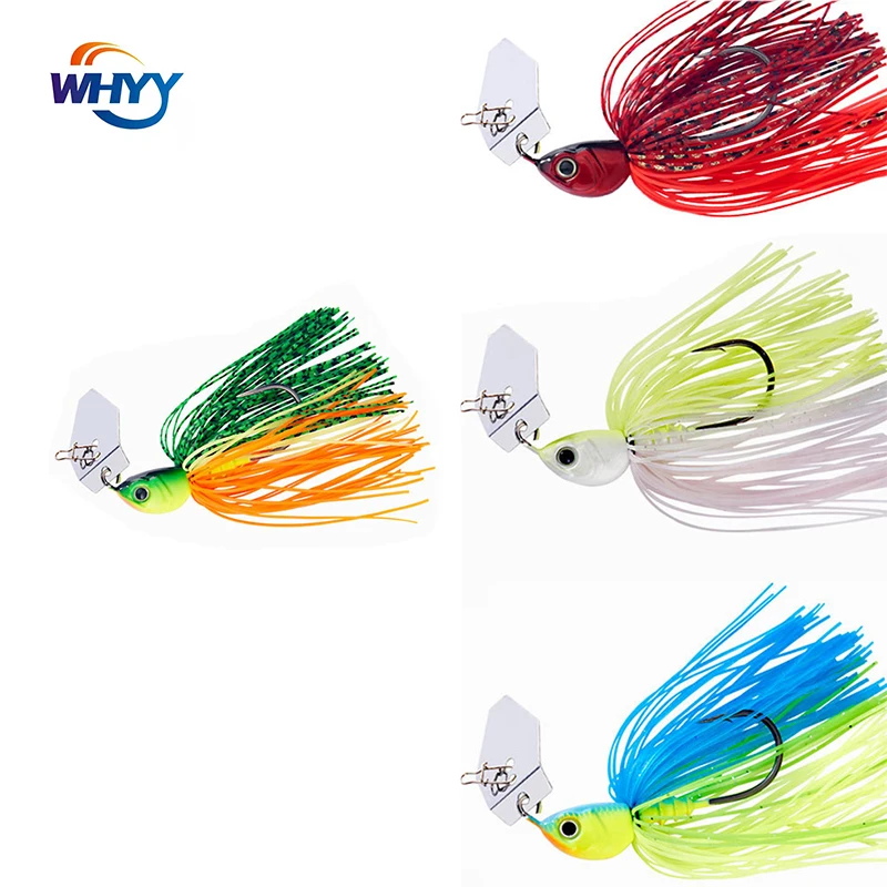 

WHYY Bearded Guy Water Deflector Jig 14g Mustard Hook Road Sub Bait Composite Sequin Glue Group Hook Bass Black Fish False Bait