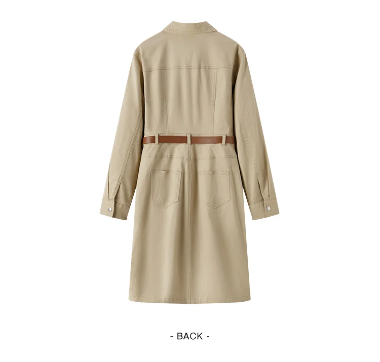 Dress Women Slit Lapel Vintage 2025 Spring New Waist-cinching Workwear Dress