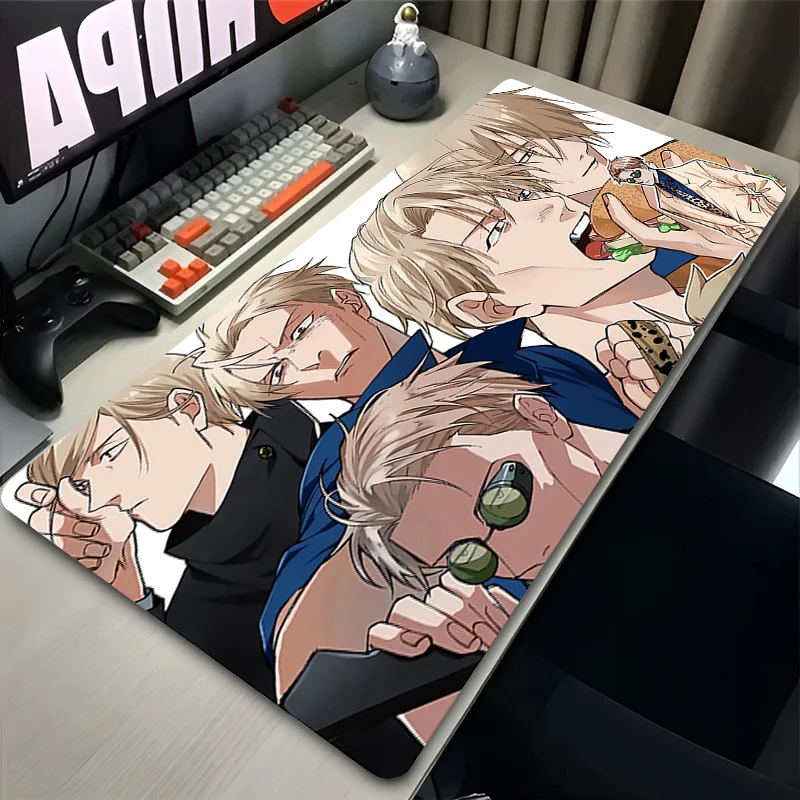 PC Cool Nanami Kento Gamer Cabinet Mouse Pad Japan Anime J-jujutsu K-kaisen Mousepad Laptop Non Slip Keyboard Rug XXL Desk Mat 4