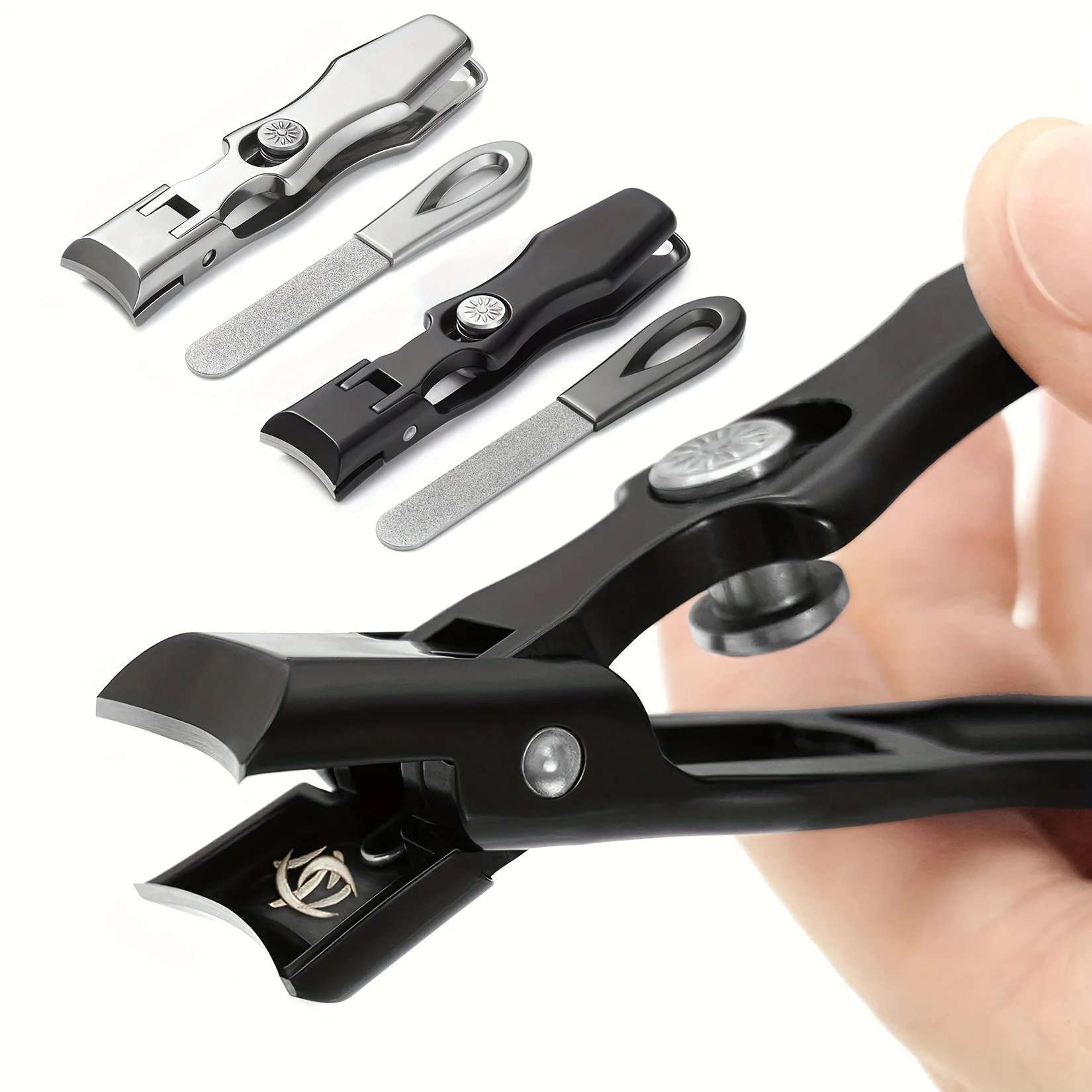 Durable Stainless Steel Nail Clippers 2pcs Professional Heavy Duty Nail Clippers Set For Seniors Ultra Sharp German For Thick nail clipper set nail clipper nail clippers manicure nail clipper set nail clippers kit
