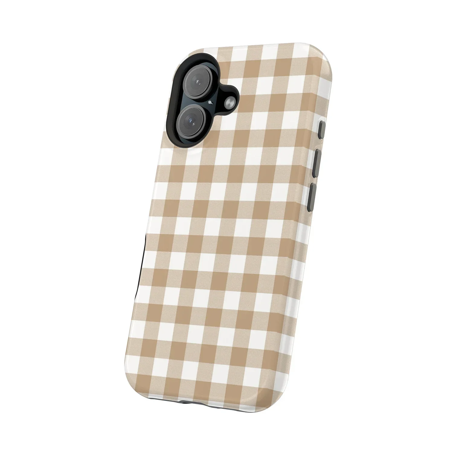 Vintage Brown Gingham Plaid Durable Phone Case