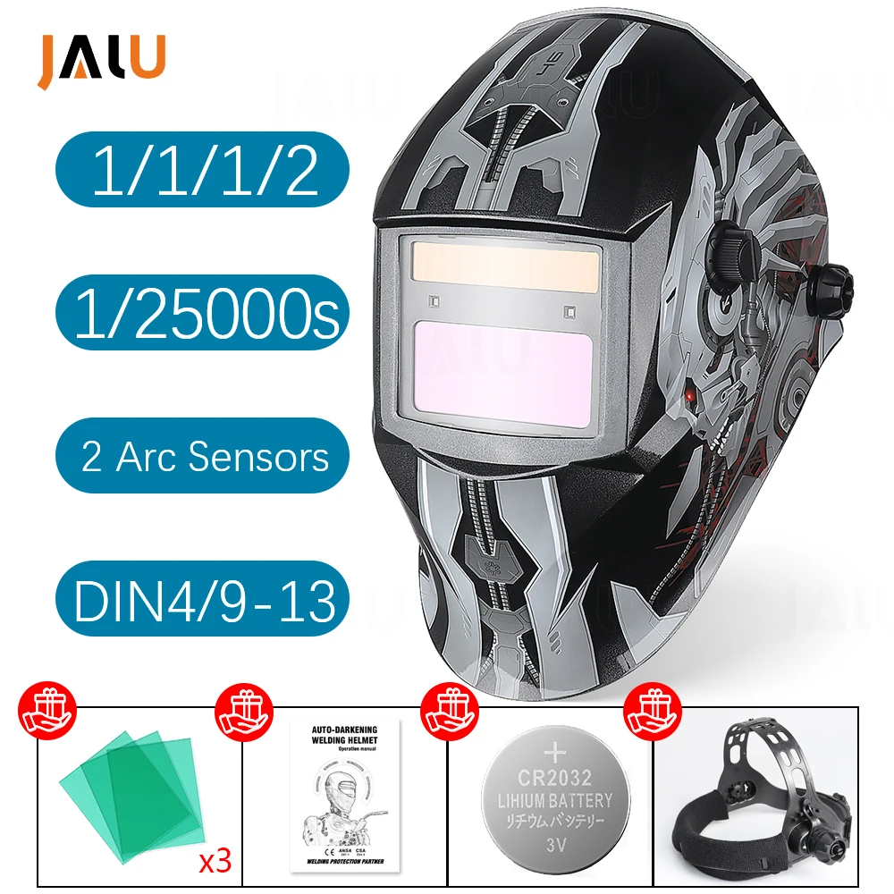 DIN4/9-13 Automatic Li battery Welding mask Solar Electric TIG MIG Welding helmet Auto Darkening Welder Mask Welder helmet