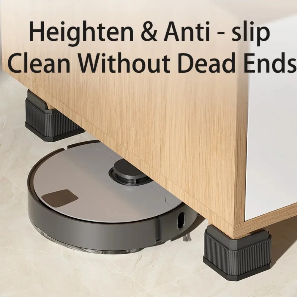 Heavy-Duty Adjustable Furniture Risers with Triple Anti-Slip Design