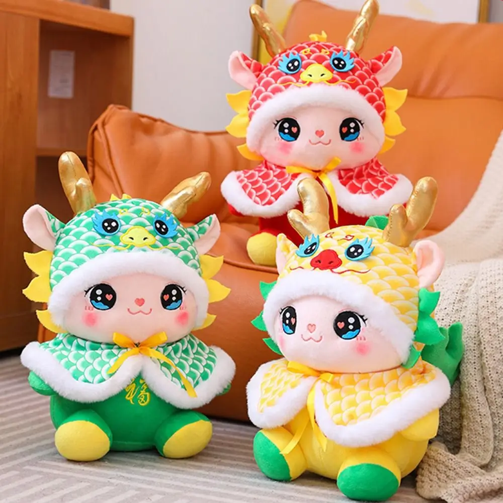 

Cartoon Plush Stuffed Doll Soft Toys For Children Gifts New Year Chinese Dragon Home Decoration