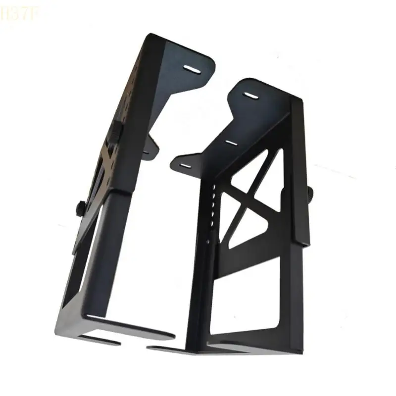 H37F Under Desk Organizers for NAS Units Gaming Consoles Adjustable Heavy Duty Steel Under Desk Storage Frame Accessories