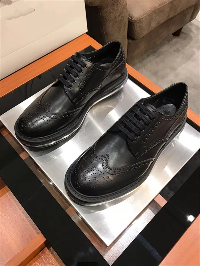 

Мужские кожаные туфли Super Fire, деловые туфли из натуральной воловьей кожи с воздушной подушкой и толстой подошвой, 2024