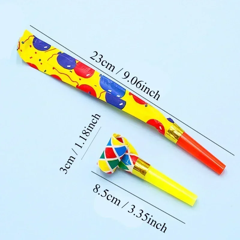 30PCS Colorful Whistles Toy Funny Toy Children Blowing Dragon Whistle Blow Roll Toys Baby Party Games Birthday Gifts Toddler whistles toys