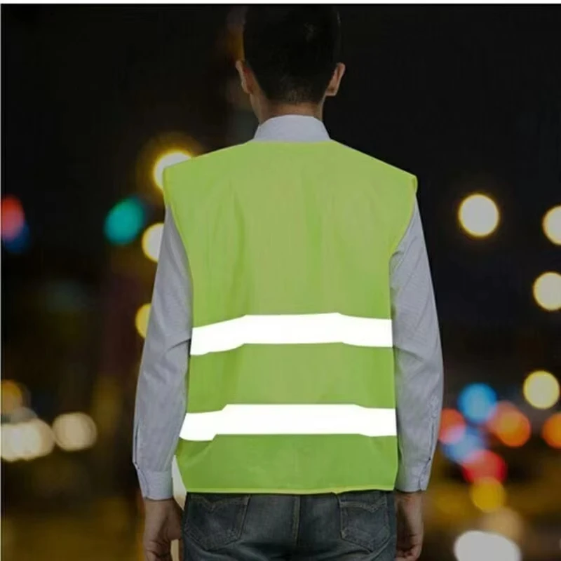 Reflective Vest Safety Vest High Visibility Vest Safety High Visibility Reflective Vest Adjustable For Running Cycling Sports Traffic Night Outdoor