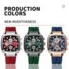 REWARD Casual Sport Quartz Man Watch Top Brand Luxury Red Watches Fashion Clock Man Silicone Strap 5