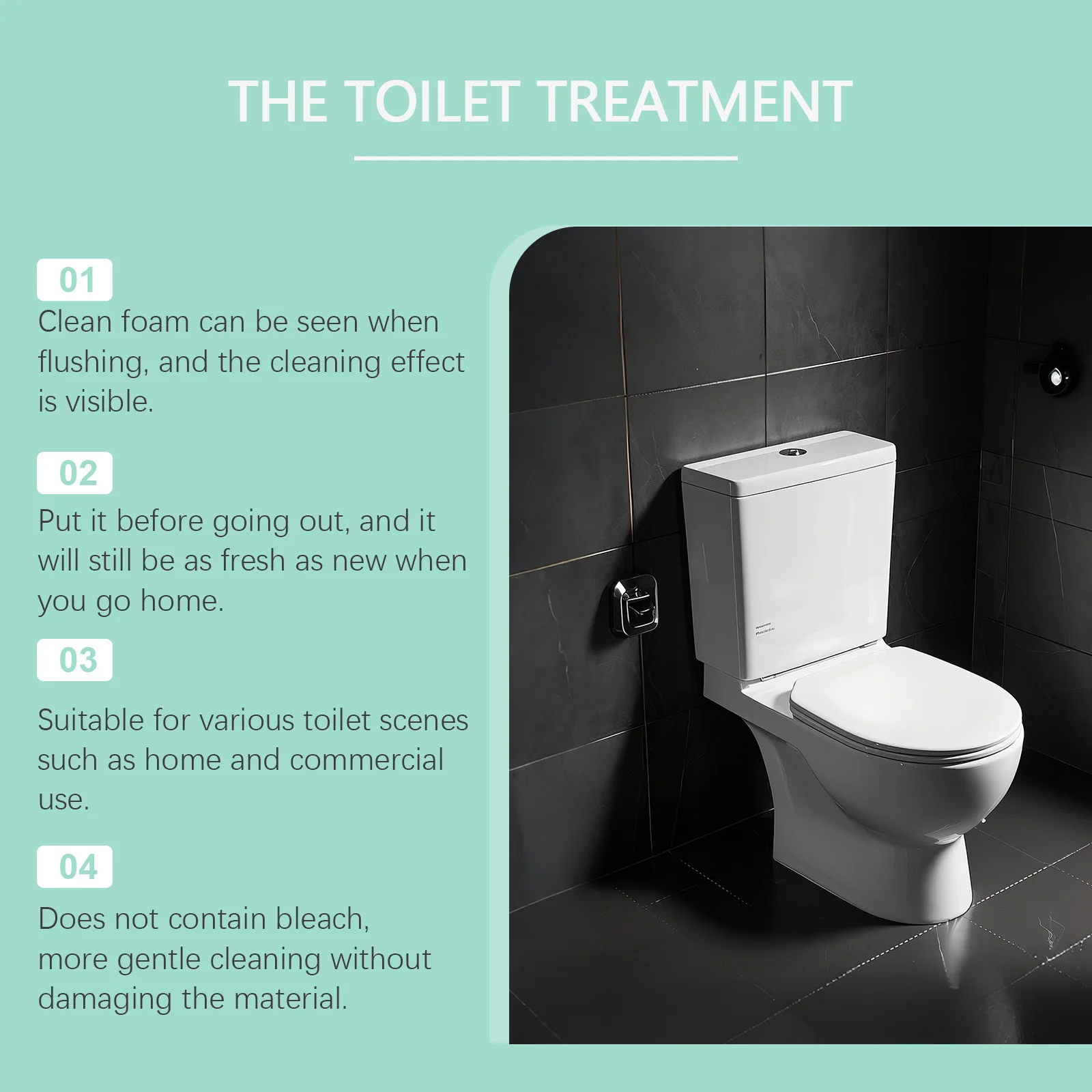 WC-Reiniger Frische Luft Geruchsbeseitigung Schmutz- und Wasserfleckenentferner Geruchsentferner WC-Reinigungsschaum 120g – Detail 4
