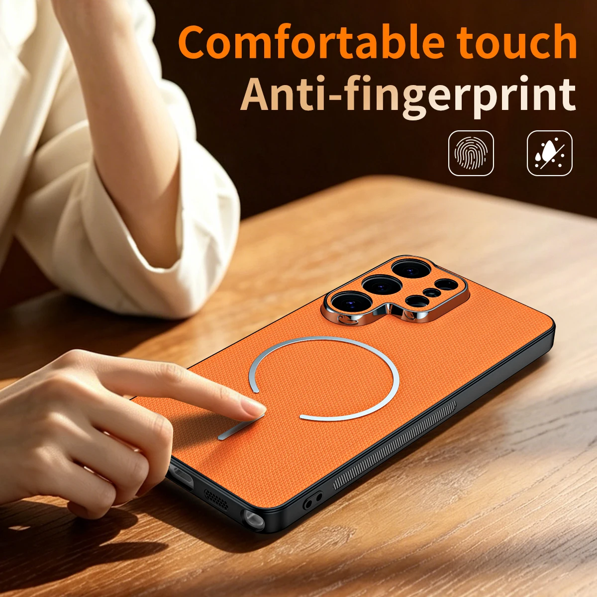 Luxury Techwoven Fabric Magnetic Phone Case Cover