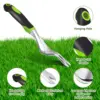 Dandelion Weeder Puller Tool with Soft Handle, Polished Stainless Steel Garden Weed Remover Tool, Two-Pronged Fork Weeder Tool f 3
