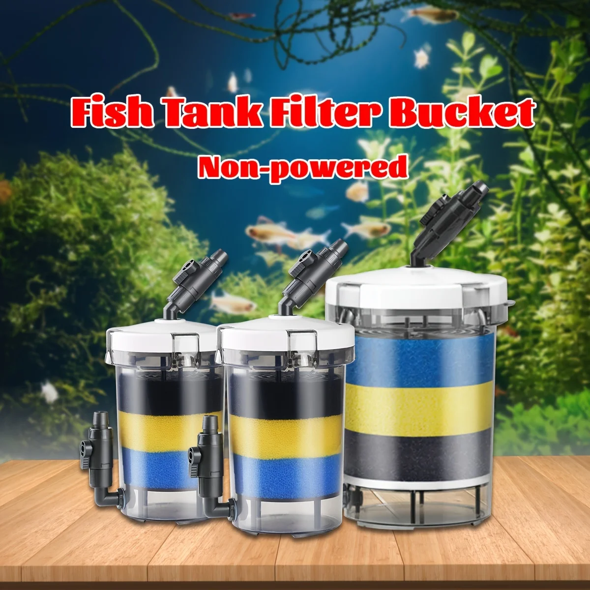 SUNSUN EW-602 EW-603 EW-604 Silent No Pump Aquarium Filter Bucket Suitable for Freshwater Saltwater Tanks up to 55 Gallons