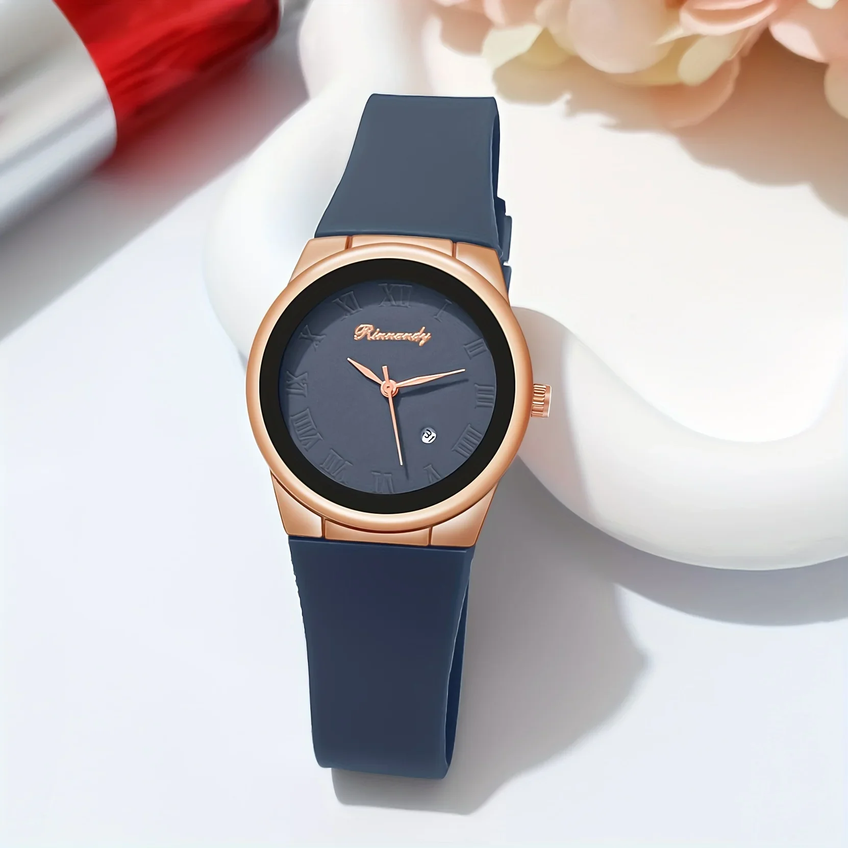 Women Quartz Watches Fashion Roma Dial Calendar Casual Silicone Band Ladies Sports Wristwatch Reloj Mujer