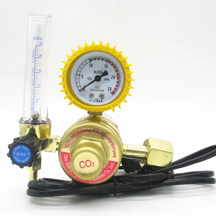 Gas meter CO2 heating 36V 220V decompression meter gas welding machine valve pressure reducer