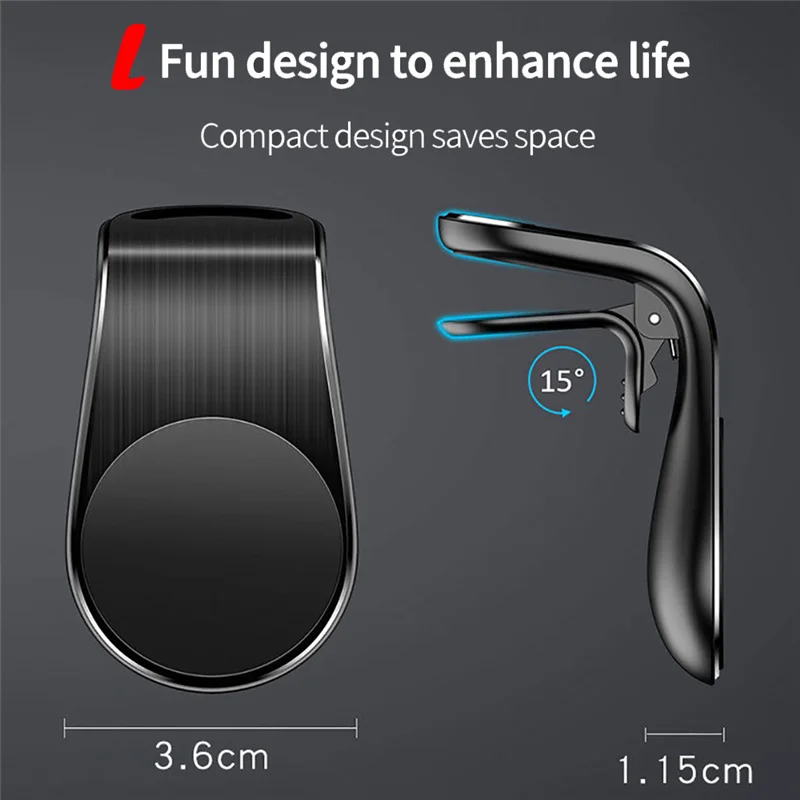Magnetic Car Phone Holder Stand Air Vent Clip Mobile Mount Bracket Cellphone GPS Support in Car For iPhone Xiaomi Samsung LG 3