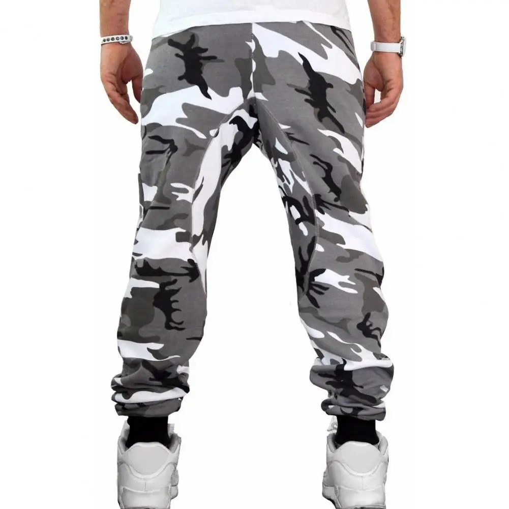 

Drawstring Waist Men Camouflage Print Men's Sweatpants with Drawstring Waist Ankle-banded Design for Gym Training Jogging Quick