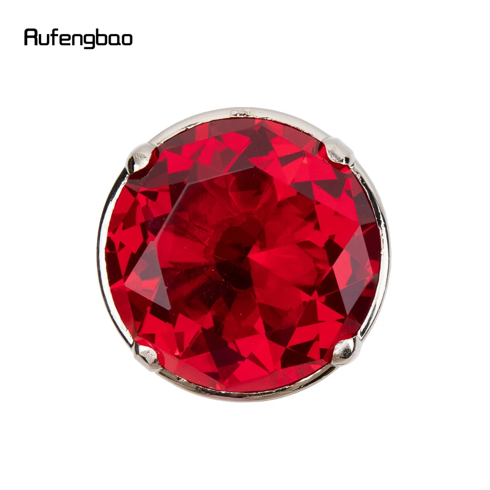 Elegant Red Diamond Decorative Walking Cane for Gentlemen