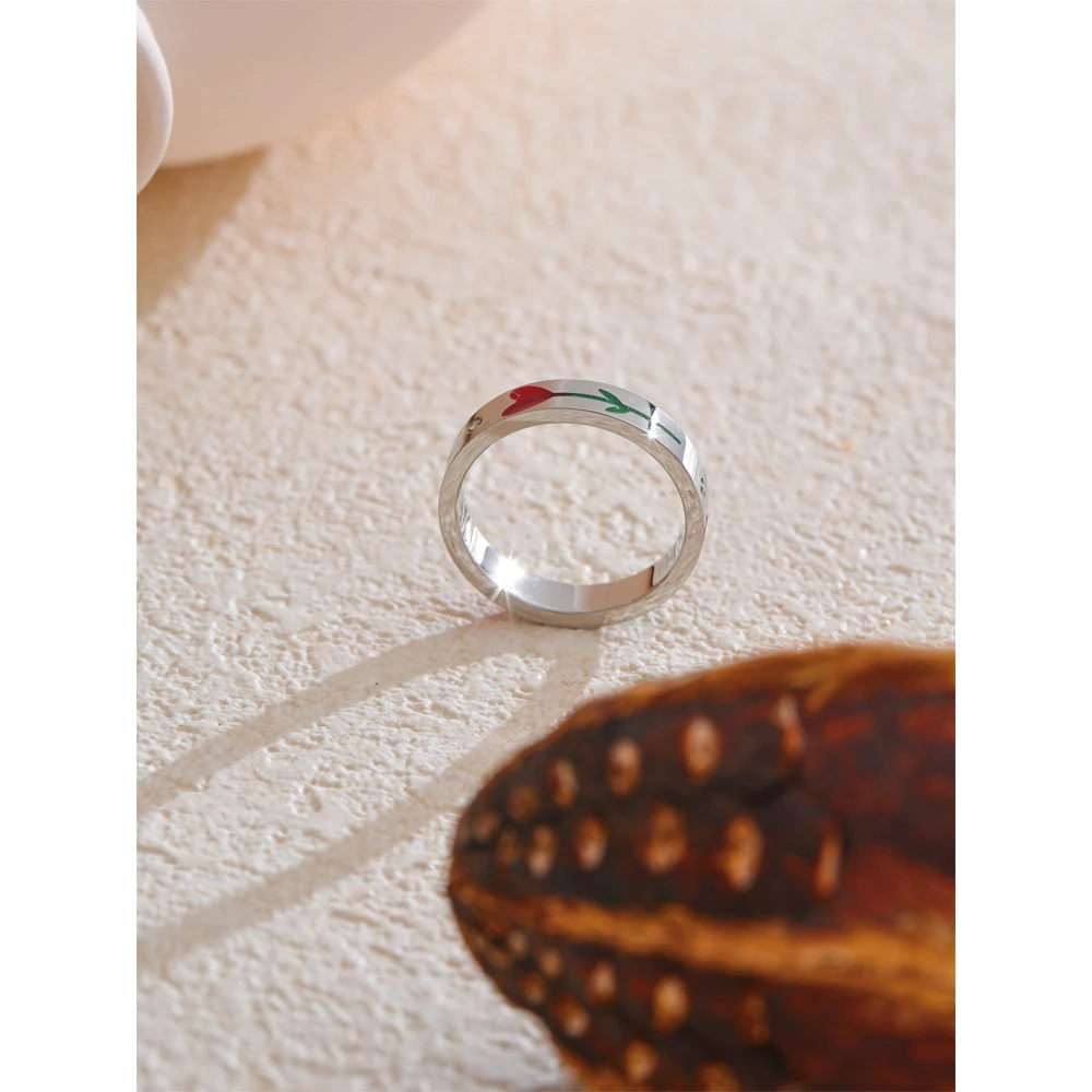 Yhpup Stainless Steel Fashion Ring