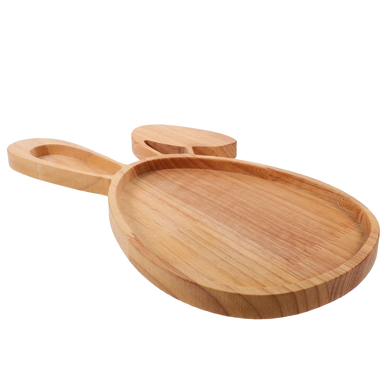 Rabbit Serving Tray Wood Fruit Jewelry Desktop Plate Wooden Baby Delicate Decor Easter Bunny 5