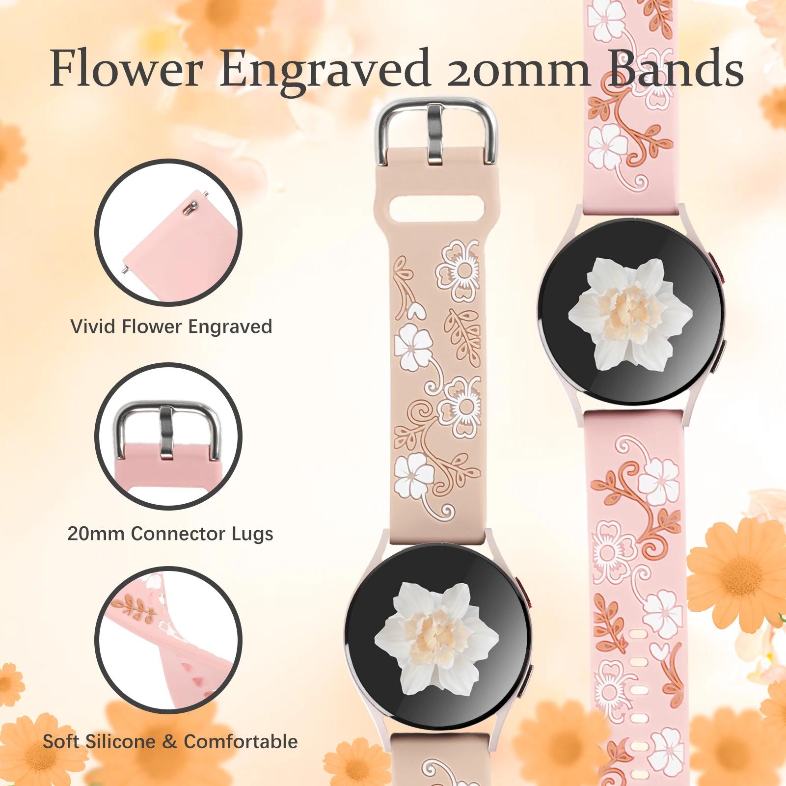 2 قطعة العصابات لساعة سامسونج جالاكسي 7 6 5 4 40 م...