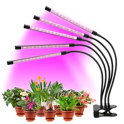 USB LED Full Spectrum Grow Light with Timer (5 Head USB)