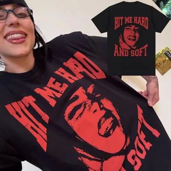 Hit Me Hard and Soft 2025 Tour T Shirt  Women Fashion Hip Hop T Shirts Harajuku CFans Giftasual Short Sleeve T-shirts 1