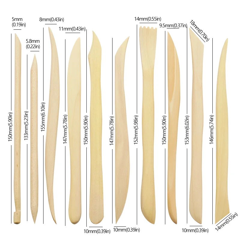 Carving Crafts Wooden/Plastic Clay Sculpture Knife Pottery Sharpen Modeling Little Figurines Pottery Tools 10Pcs polymer clay tools pottery tools clay sculpting tools pottery sculpting tools clay craft tool