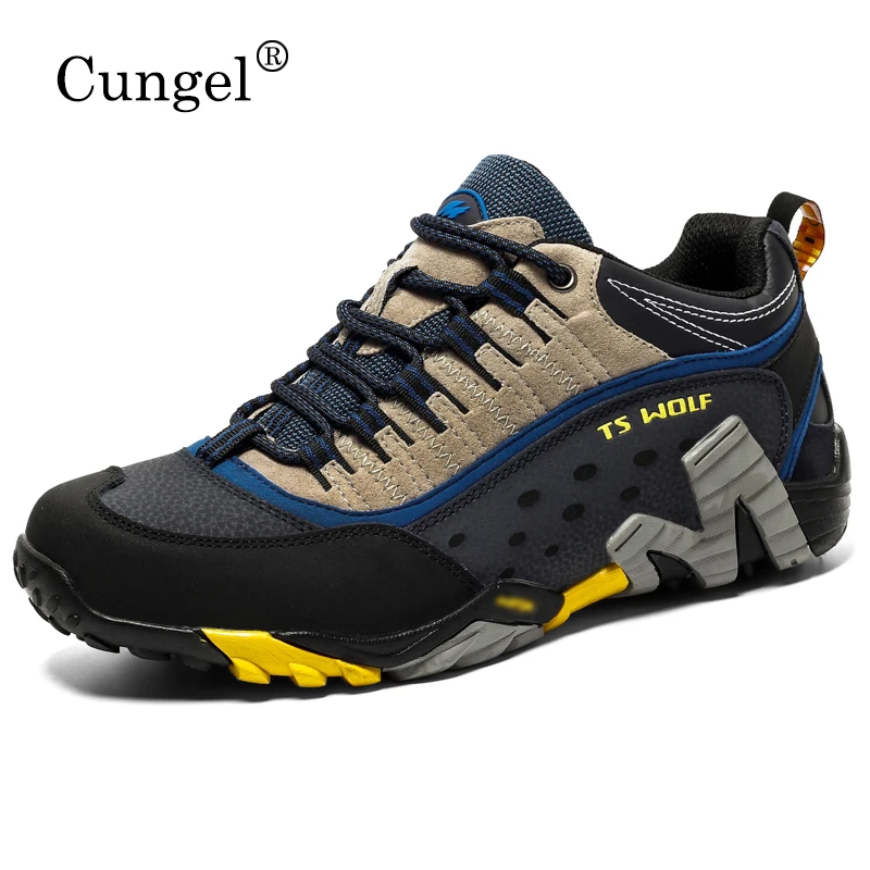 

Outdoor Lover Trekking Shoes Men Waterproof Hiking Shoes Mountain Boots Genuine Leather Woodland Hunting Tactical Shoes unisex