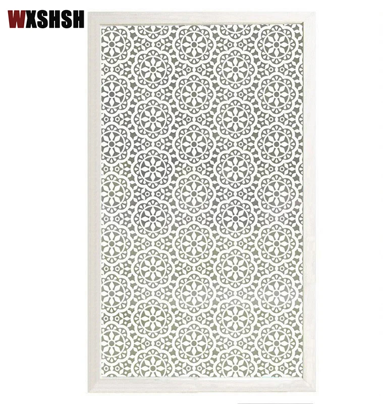White Flower Static Cling Window Film Home Decor PVC European Style UV-Proof Privacy Protection Glass Film For Home Office Store