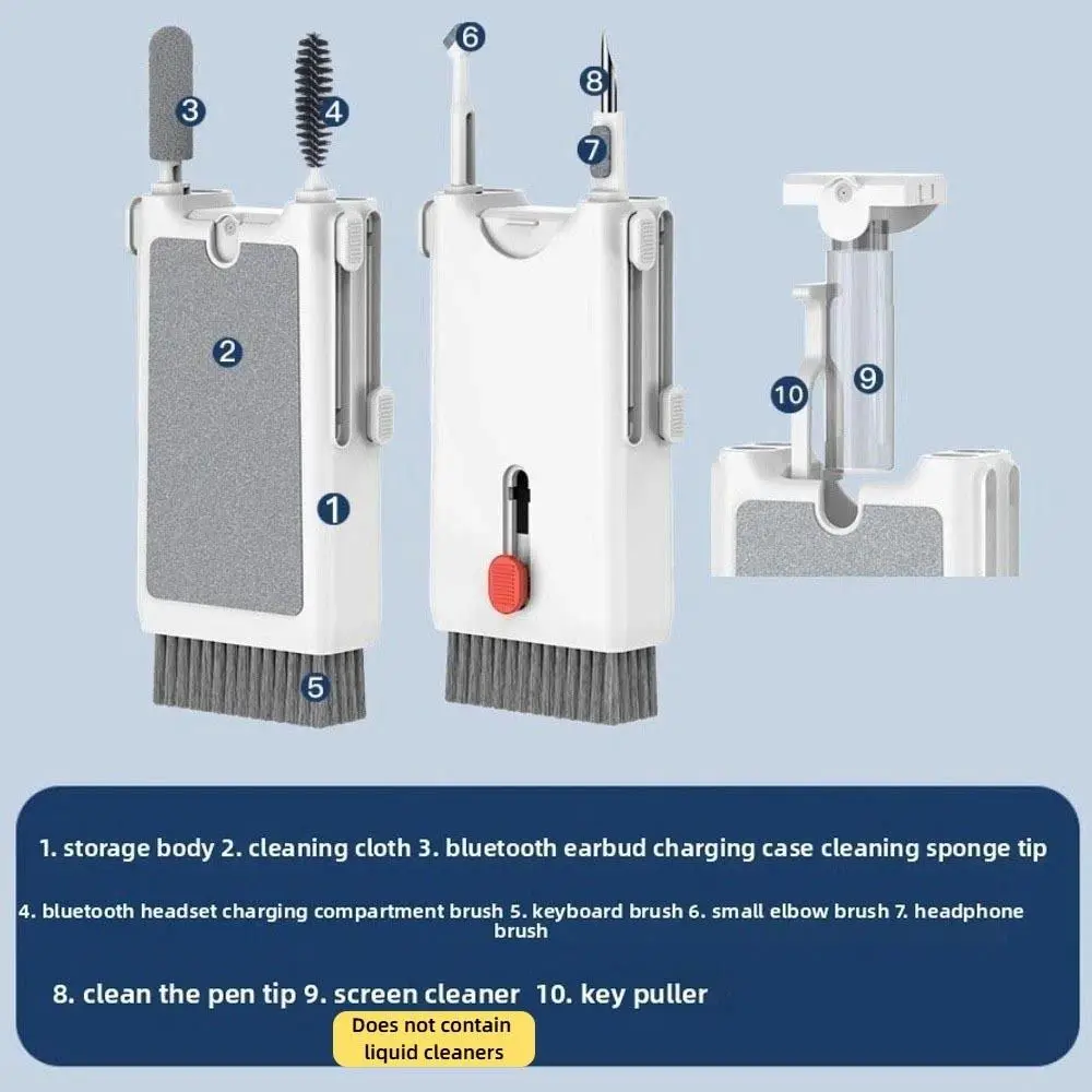 Portable 10-in-1 Electronic Cleaning Kit for Keyboards and Screens