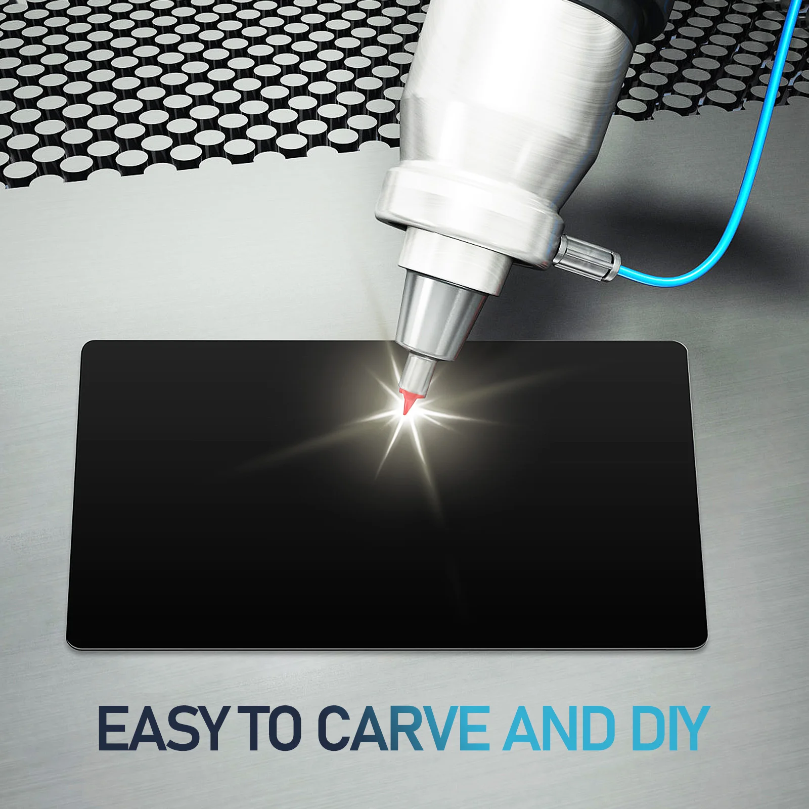 86x54x0.45mm Black Aluminum Metal Engraving Business Cards Custom Nameplates Marking  Blank Metal Cards Diy Engraved Plates 