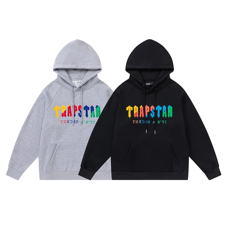 23ss Trapstar Rainbow Colors Print Men Woman Hooded Sweatshirt Suit Couple  Jogging Hoodies Sweatpants Streetwear Tracksuit - Hoodies u0026 Sweatshirts -  AliExpress