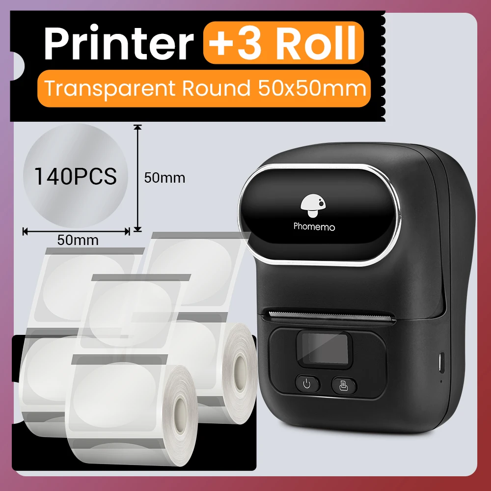 Phomemo M110 Self-Adhesive Label Maker Mini Printer Wireless Portable Phone Sticker Printer Machine for Cloth Jewelry Price Tag printer bluetooth mini Printers