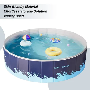 Piscina per bambini Vasca da bagno pieghevole per esterni Casetta da gioco pieghevole di grande capacità Giocattoli Attività di nuoto per laghetto nel patio del cortile 1