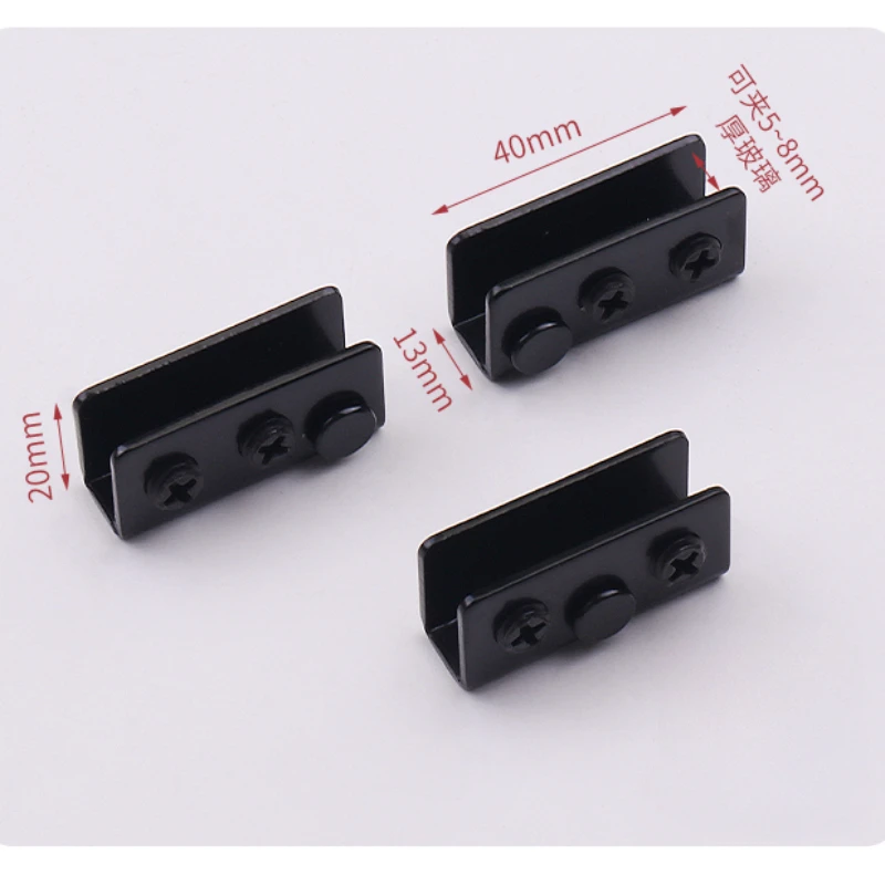 Door hinges Stainless steel hinges 2Pcs Non-perforated Glass door hinge Display cabinet Wine cabinet Rotating shaft Glass clips Furniture door hardware