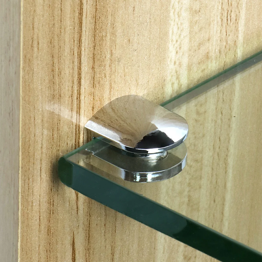 Glass Shelf Electroplated Replacement Simple Style Nonslip Heavy Duty Anti-rust Cabinet Display Case Clamp Holder glass shelf clamp holder