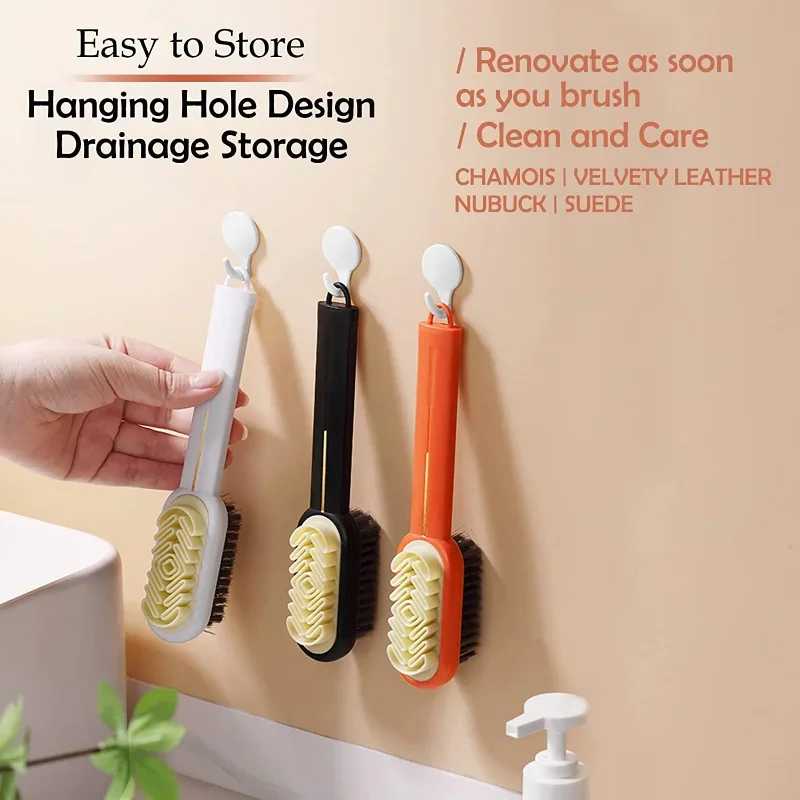Double-Sided Shoes Cleaning Brush White Rubber Eraser for Suede Nubuck Boots Bags Stain Dust Brush Leather Clothing Care Cleaner 5