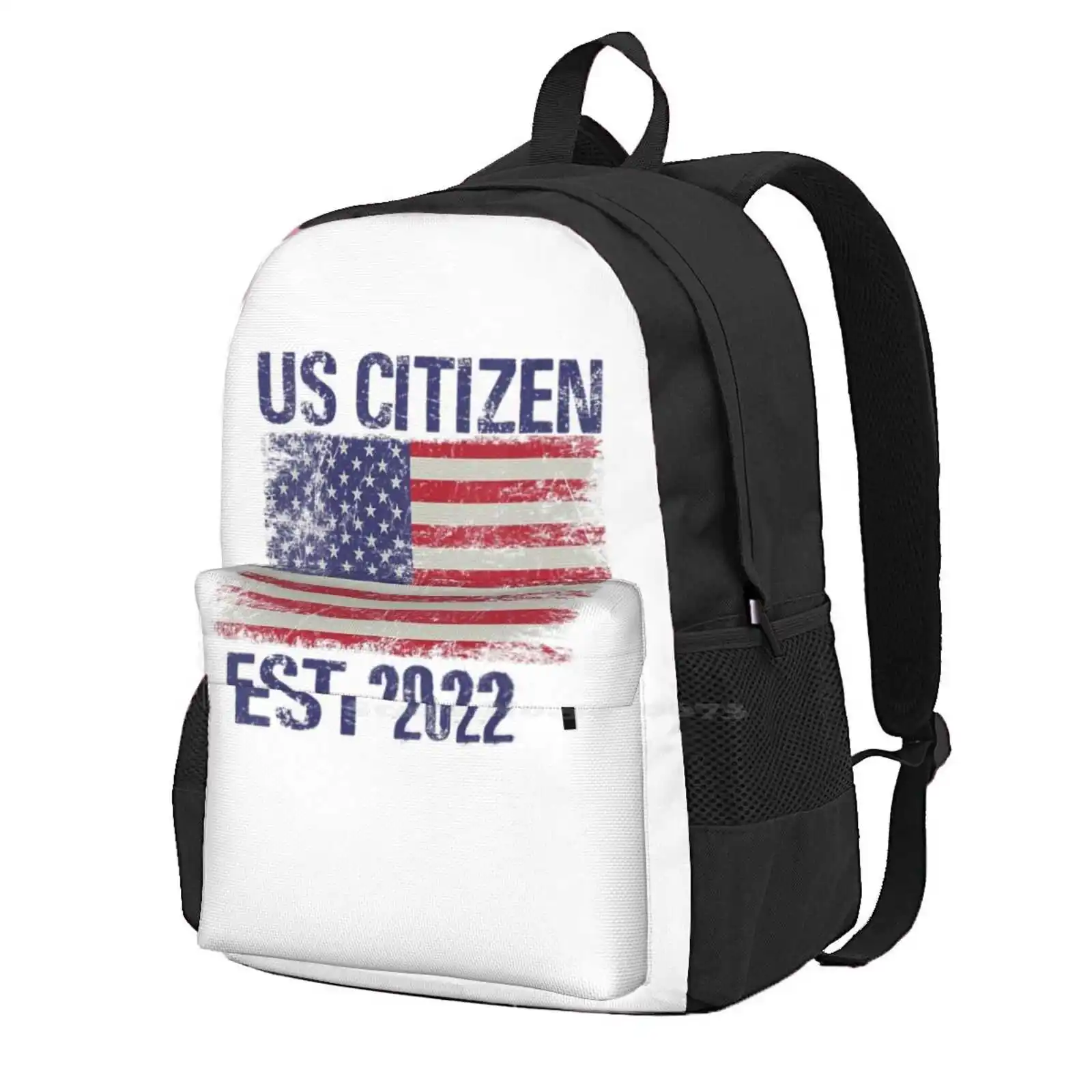 

Womens New Us Est 2022 American Immigrant Gift V-Neck Backpacks For School Teenagers Girls Travel Bags Naturalization Proud New