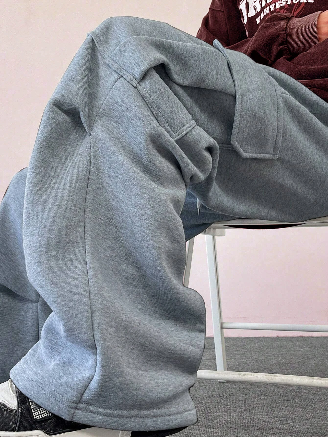 سراويل للأولاد، أفرول، بنطلونات شتوية مخملية متعددة الجيوب، سراويل رياضية للراحة في المنزل، نمط سميك، بسيط ومقاس كبير. 7-14