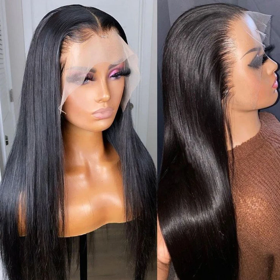 Human Hair Wigs 13X4 Lace Front Wig Bone Straight 180% Density Brazilian Remy Human Hair Wigs For Black Women Pre Plucked Lace Frontal Wigs human hair wigs lace front wigs