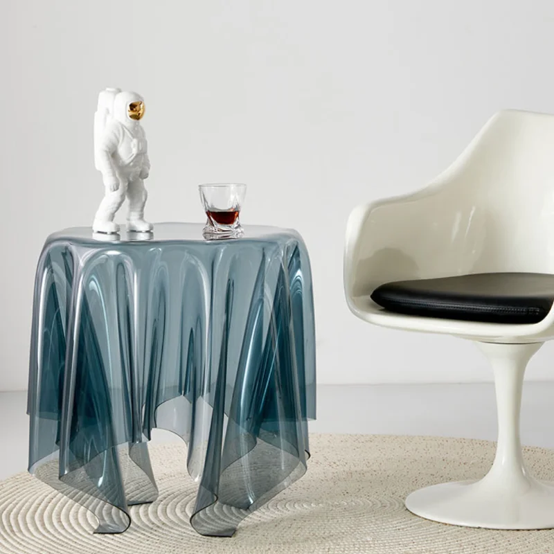 

Creative Acrylic Transparent Coffee Tables Bedside Table Clear Round Side Table for Bedroom Living Room Home Furniture