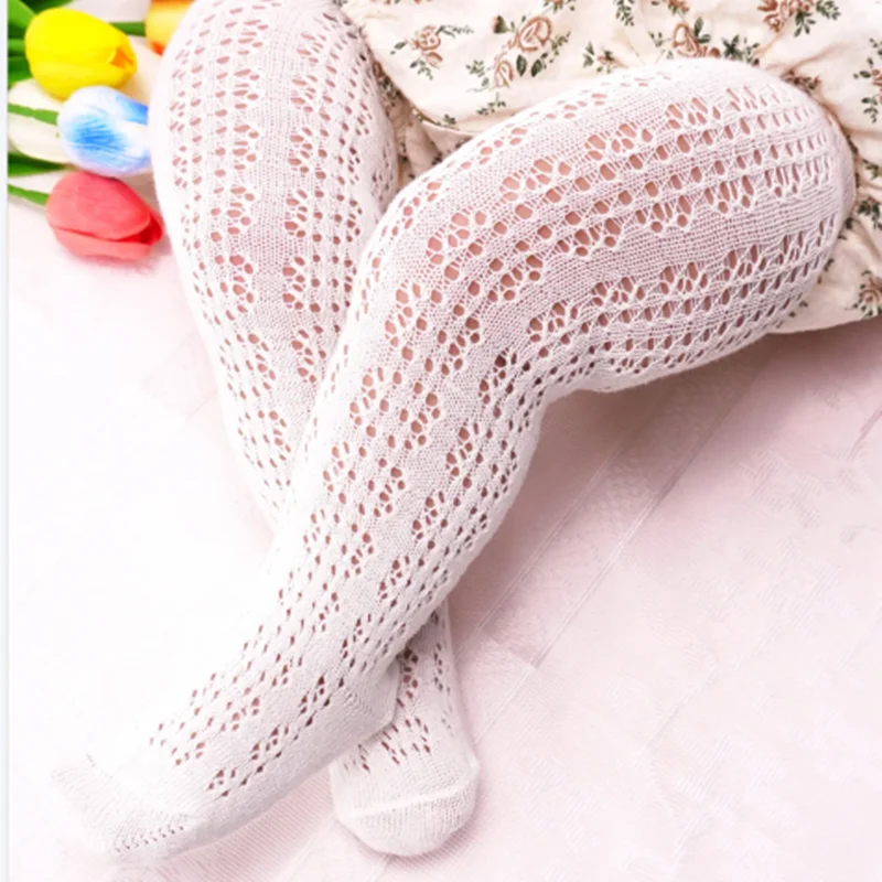 Summer Kids Tights Hollow Bow Stockings For Girls Mesh Pants Toddler Pantyhose Spain Style Thin Ballet Baby Bottom Tights kids pantyhose ballet tights fishnet stockings toddler tights