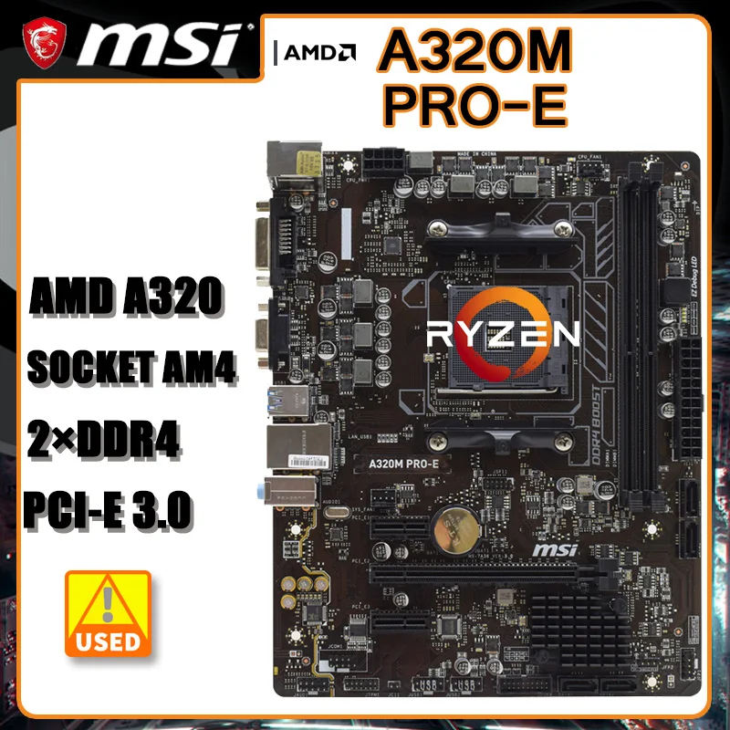 MSI A320M PRO-VD PLUS Motherboard A320 Motherboard Socket AM4 2xDDR4 ...