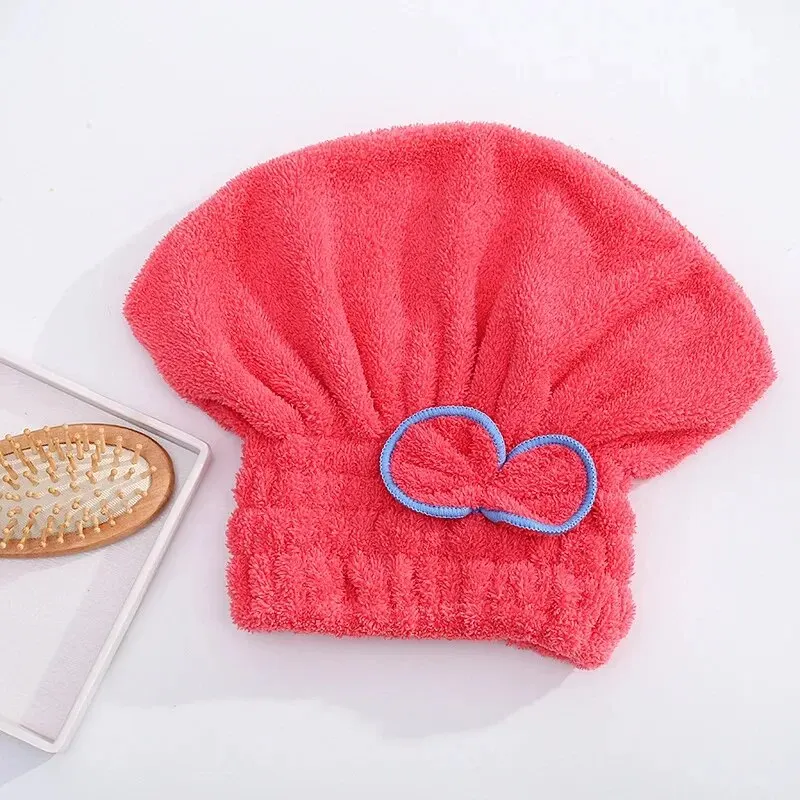 Shower Cap Microfibre Quick Hair Drying Bath Towel Bowknot Wrap Towel Cap