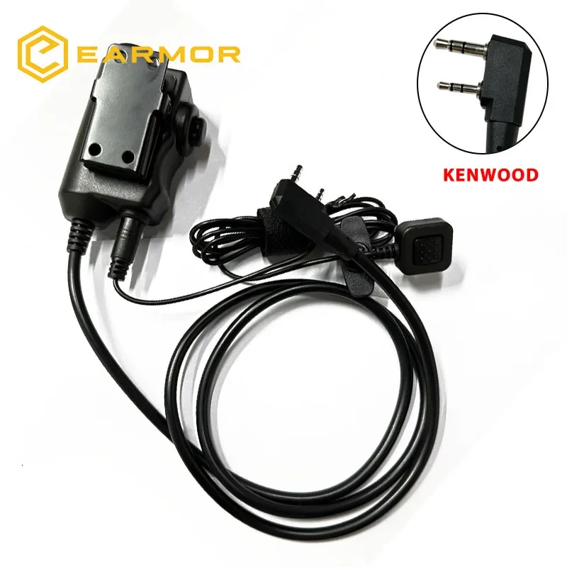 PTT Adapter EARMOR M52 Military Push To Talk Tactical Communications Headset PTT