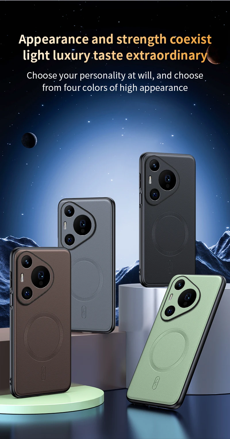 Für Huawei Pura 70 Fall Magnetische Leder Schild Abdeckung Für Huawei Pura 70 Hohe Qualität Anti-Fingerprint Nicht-Slip PC + TPU – Detail 7