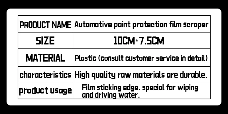 Kunaisi Auto Schaber weichen Gummi Rakel Tönung Werkzeug Glas Wasser Auto Film Zubehör Karte Fenster Rakel Aufkleber Wischer Styling – Detail 5